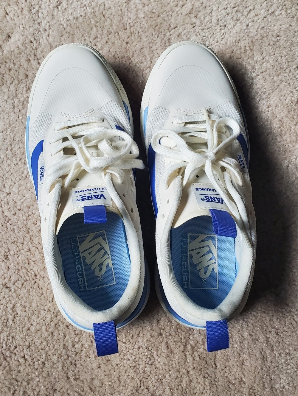 Vans Women’s Ultra Range White & Blue Sneakers EUC 7.5 - Picture 7 of 10